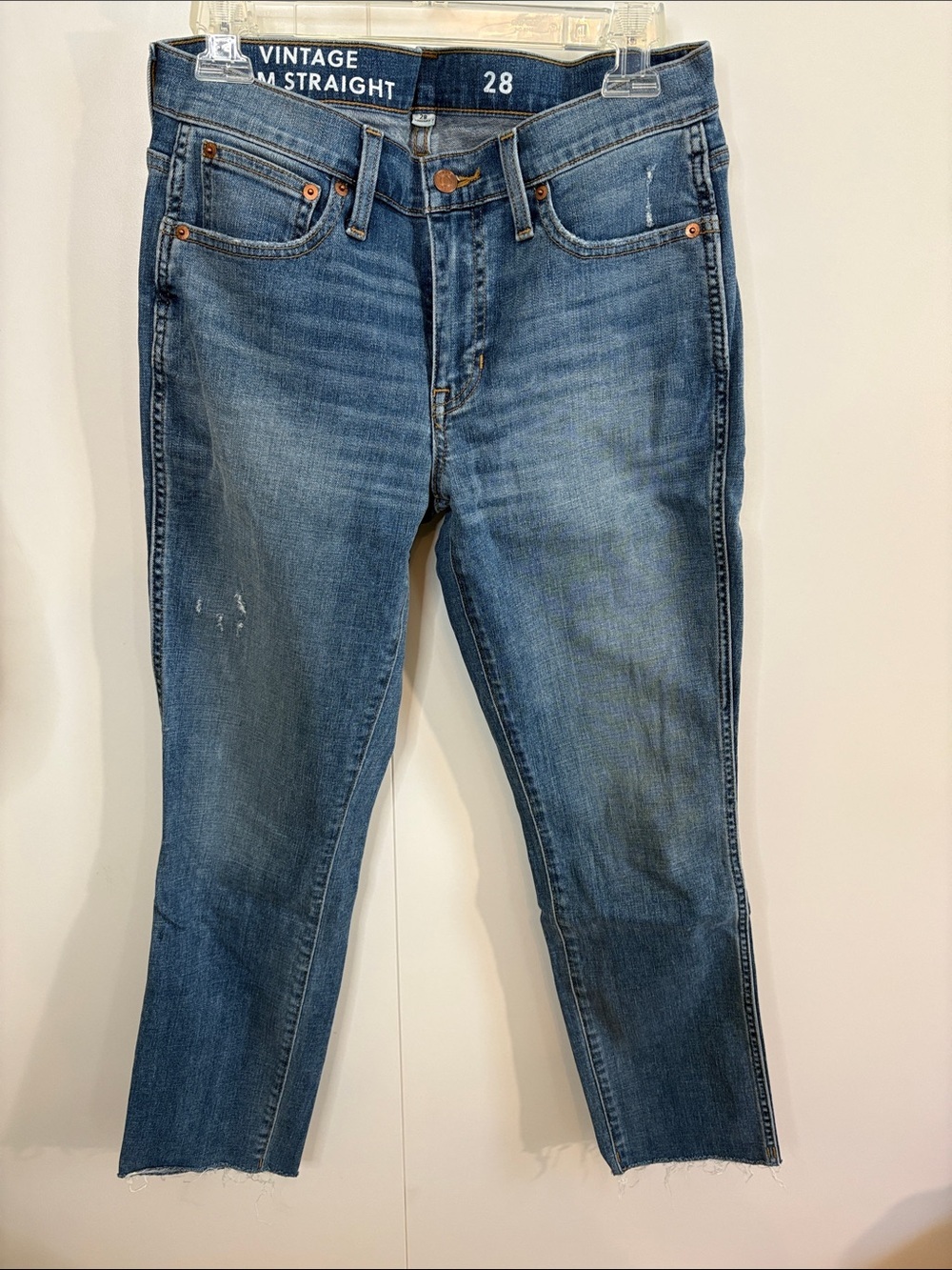 J. Crew Vintage Straight Leg Jeans in Medium Blue